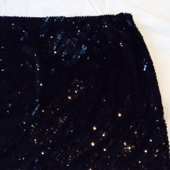 HAUTE HIPPIE*Black Sequined Skirt Sm. $295 - Picture 5 of 6